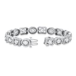 14K White Gold Setting with 9.36ct Diamond Bracelet