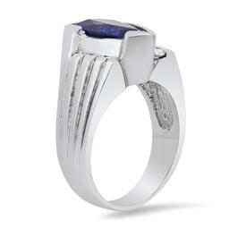 14K White Gold Setting with 3.94ct Tanzanite and 0.23ct Diamond Ladies Ring