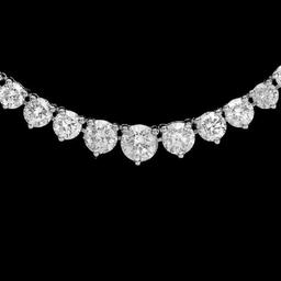 18K White Gold and 9.27ct Diamond Necklace