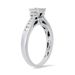 14K White Gold Setting with 0.55ct Diamond Ladies Ring