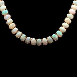 14k Yellow Gold 42.16ct Opal Necklace