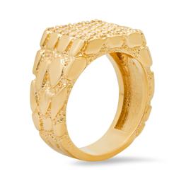 14K Yellow Gold and 0.83ct Diamond Mens Ring