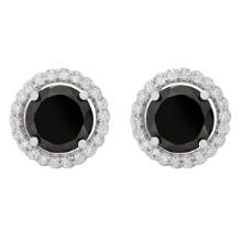 14k White Gold 4.45ct & 0.74ct Diamond Earrings