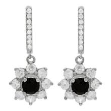 14k White Gold 2.55ct & 3.69ct Diamond Earrings