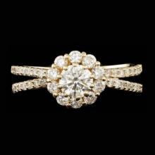 14K Yellow Gold and 0.82tcw Diamond Ring