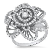 18K White Gold Setting with 1.18ct Diamonds Ladies Ring