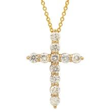 14K Yellow Gold and 1.05ct Diamond Pendant