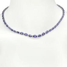 14K Gold 23.76ct Tanzanite 0.99ct Diamond Necklace