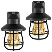 EcoScapes Vintage Black Cage LED Night Light (2 Pk.)