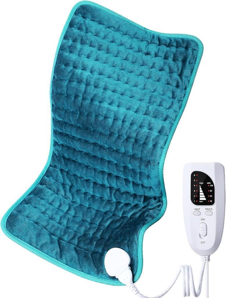 Electric Heating pad for Back/Shoulder/Neck/Knee/Leg Pain Relief, 6 Fast Heat Settings, $29.99 MSRP