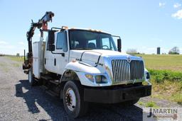 2006 International 7500 boom/ crane truck