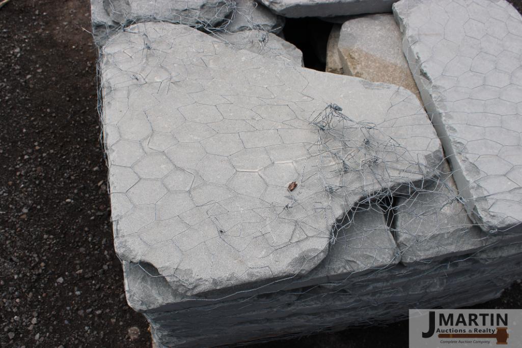 Pallet of 2'' tumbled pavers