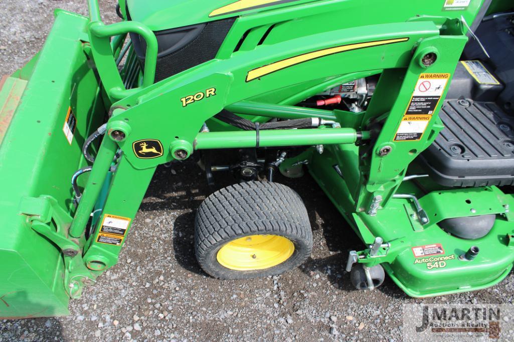 2021 JD 1023E compact w/120R quick att loader