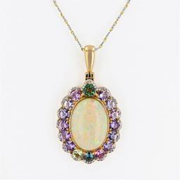 10.81 ctw Multi-Color Opal, 4.99 ctw Multi-Color Sapphire and 0.43 ctw Diamond 1