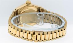 Rolex Ladies 18K Yellow Gold Champagne Index Datejust President Wristwatch