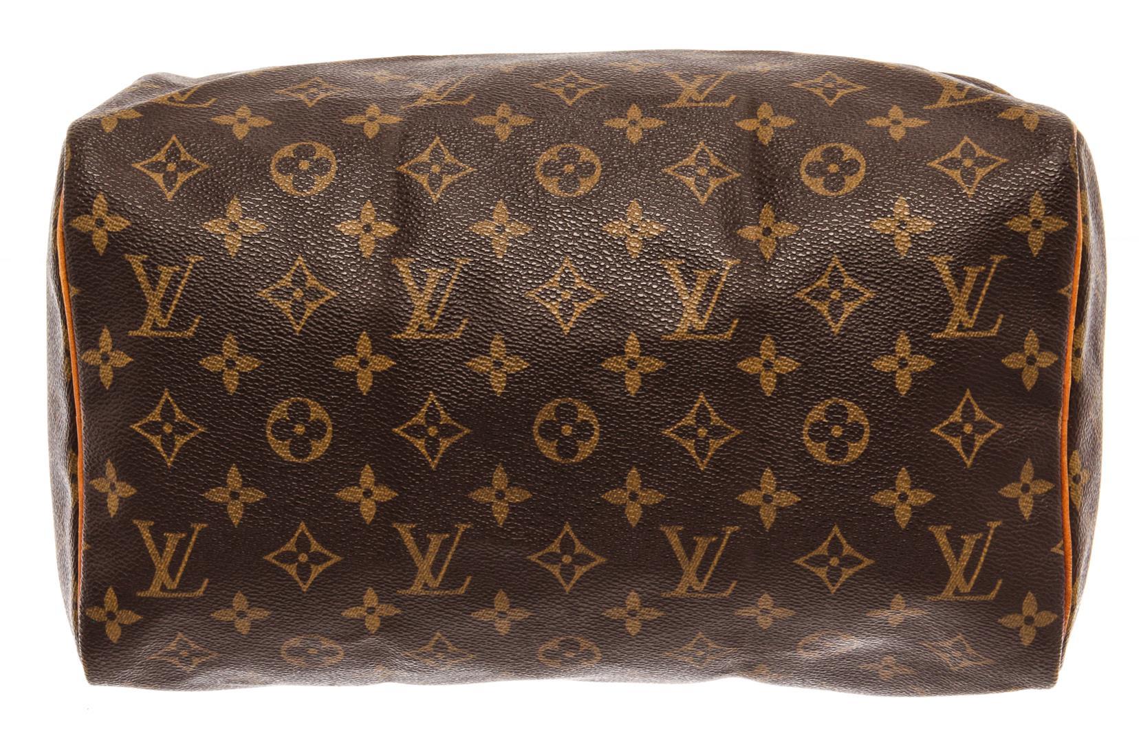 Louis Vuitton Brown Monogram Canvas Speedy 30 Satchel Bag