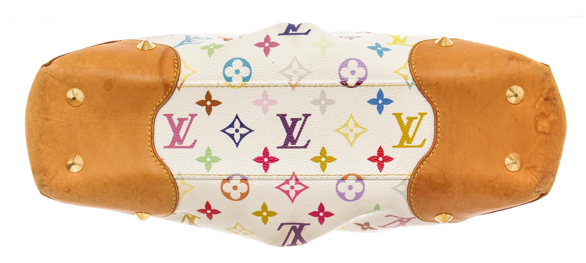 Louis Vuitton White Multicolor Monogram Judy MM Shoulder Bag