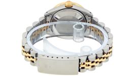 Rolex Ladies 2T Yellow Gold & Stainless Steel Black Index & Pyramid Diamond Wris