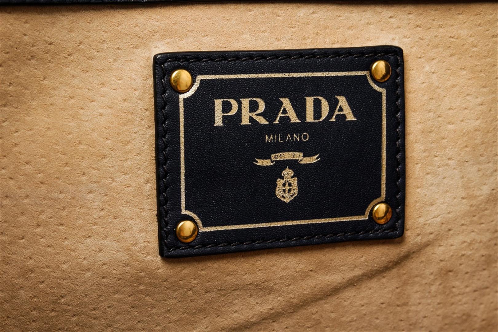 Prada Navy Leather 2Way Shoulder Bag