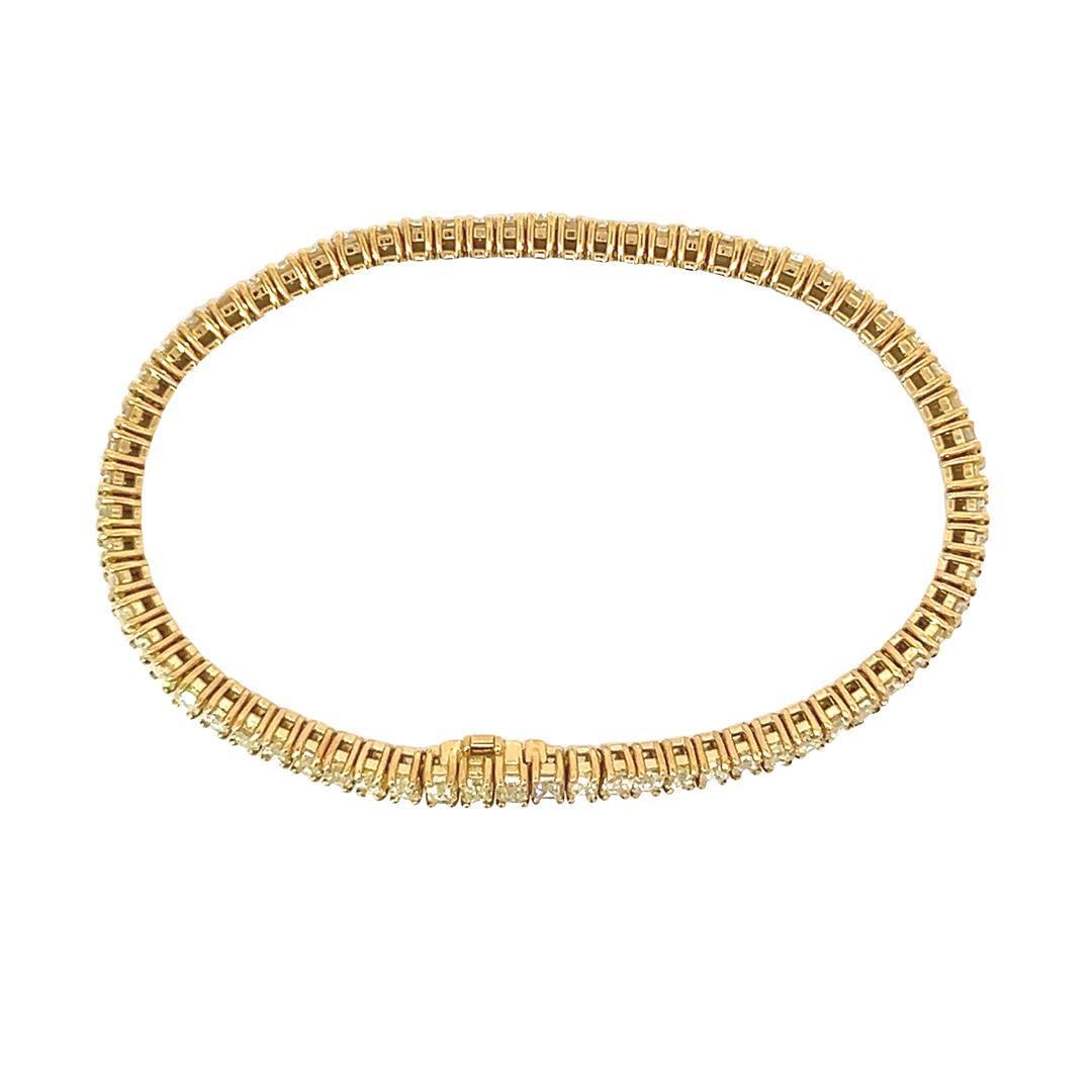 11.50 ctw Diamond Tennis Bracelet - 18KT Yellow Gold