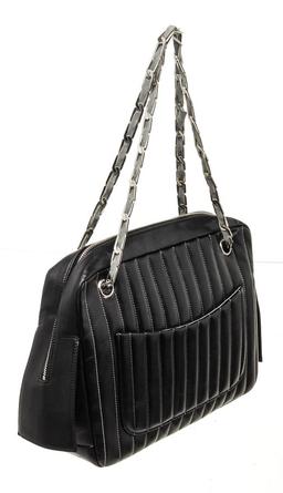 Chanel Black Leather Mademoiselle Shoulder Bag