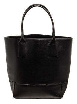 Bottega Veneta Black Leather Open Tote Bag