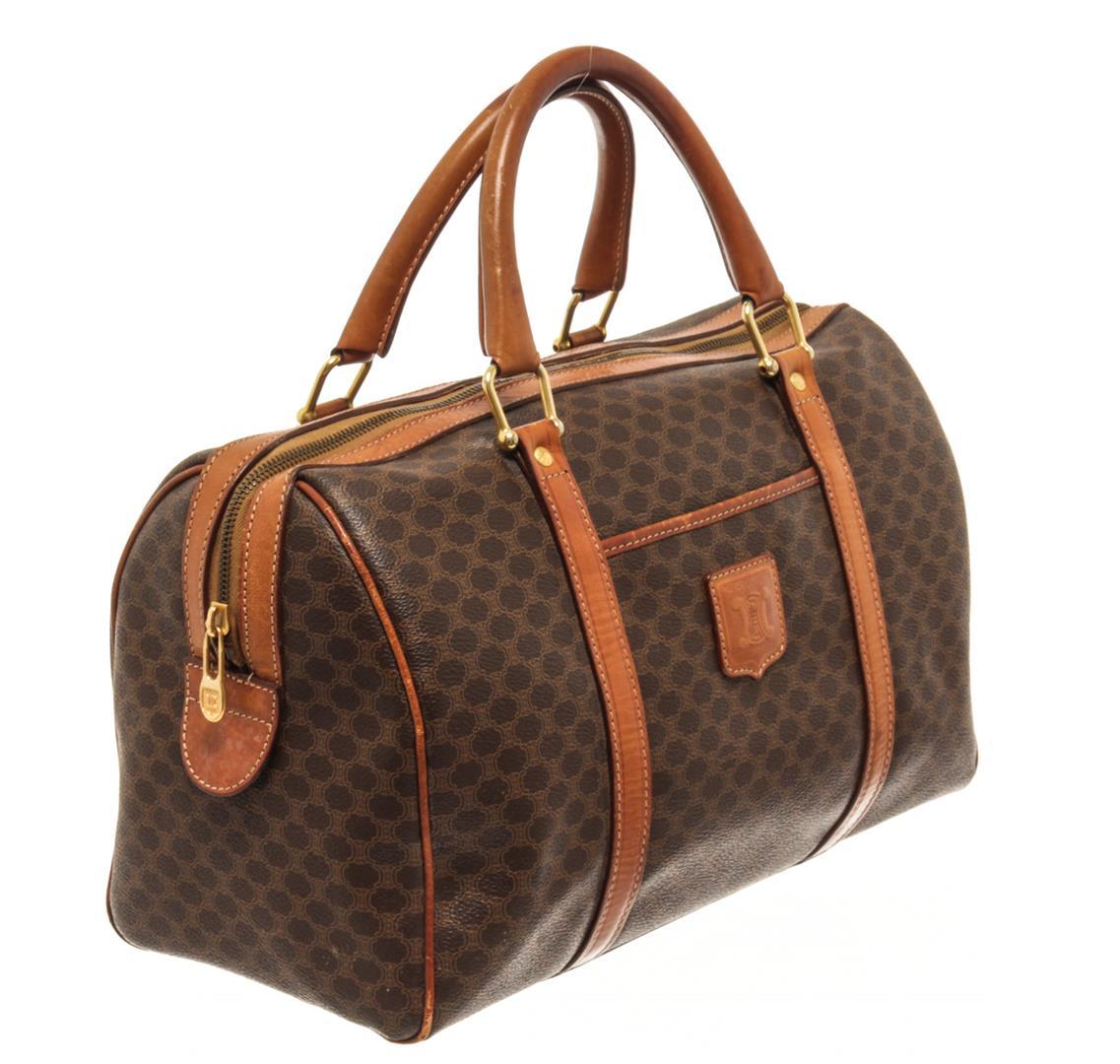 Celine Brown Macadam Boston Bag