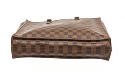 Louis Vuitton Brown Damier Ebene Canvas Sac Plat Tote Bag