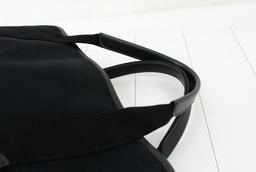 Balenciaga Black Canvas Navy Cabas Small Tote Bag