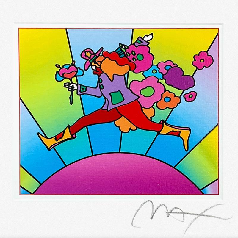 Flower Jumper Over Sunrise on Blends I by Peter Max