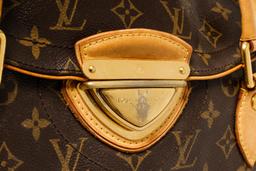 Louis Vuitton Brown Monogram Canvas Leather Beverly GM Shoulder Bag