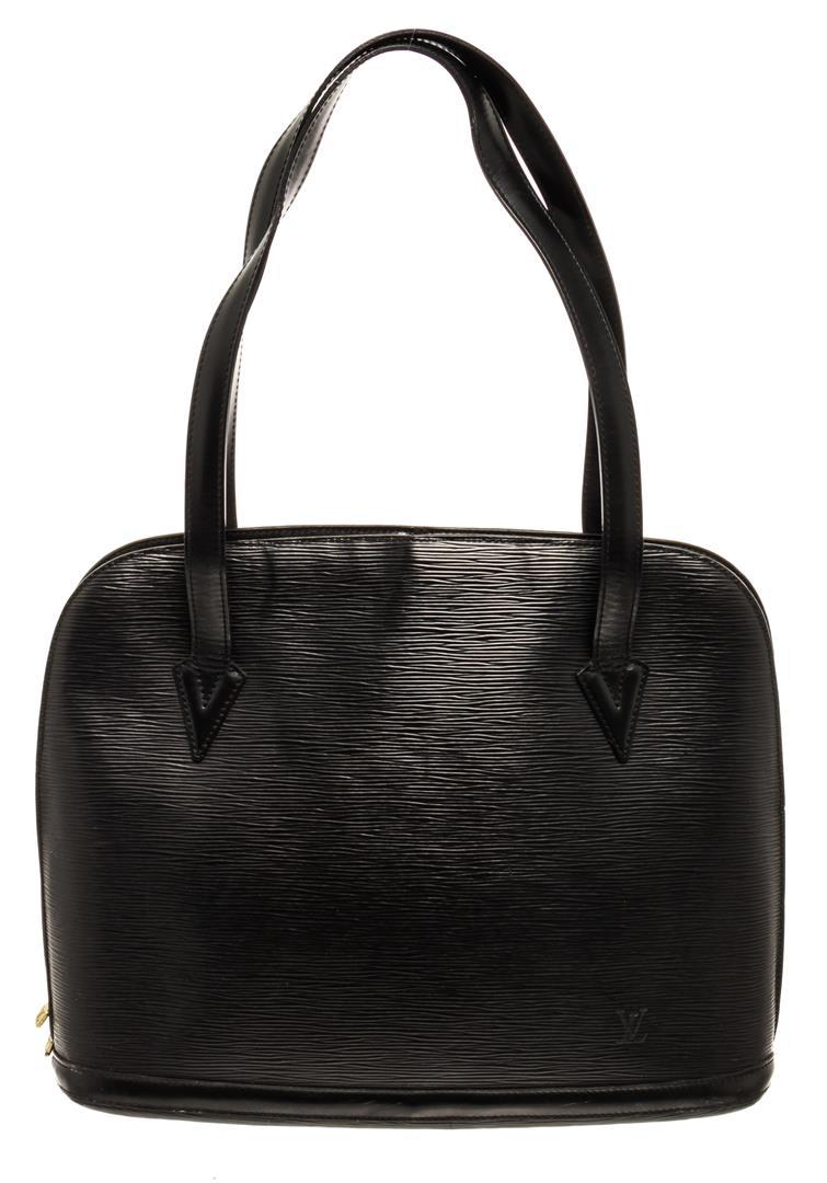 Louis Vuitton Black Epi Leather Lussac Shoulder Bag