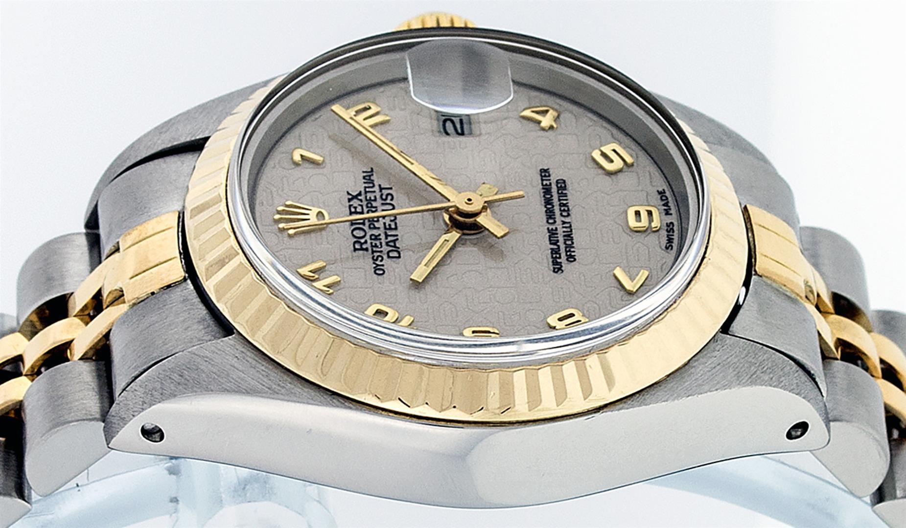 Rolex Ladies 2T Yellow Gold & Stainless Steel Cream Jubilee Wristwatch 26MM