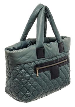 Chanel Blue Quilted Nylon Cocoon Front Zipped Tote Bag