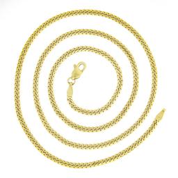 NEW Unisex Solid 14k Yellow Gold 2.6mm Miami Cuban Curb Link 20" Chain Necklace