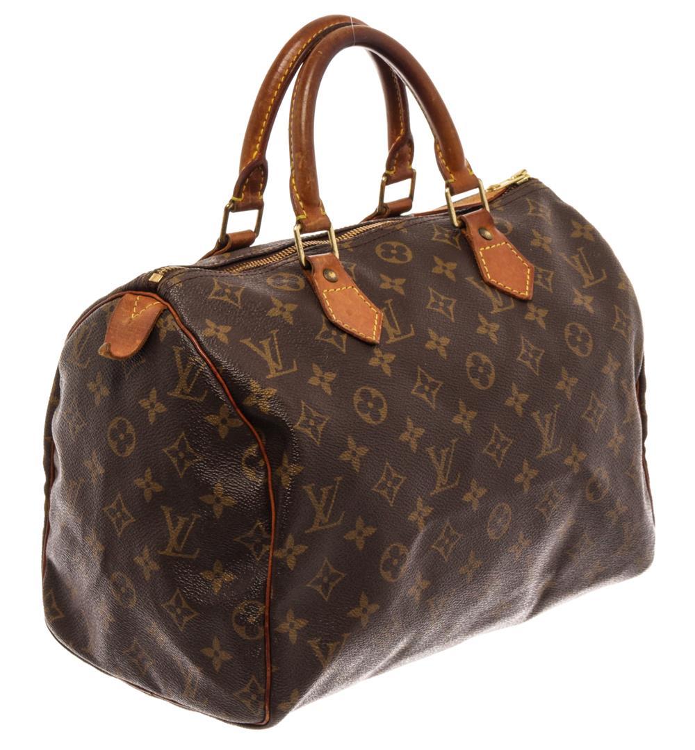 Louis Vuitton Brown Monogram Canvas Speedy 30 Satchel Bag