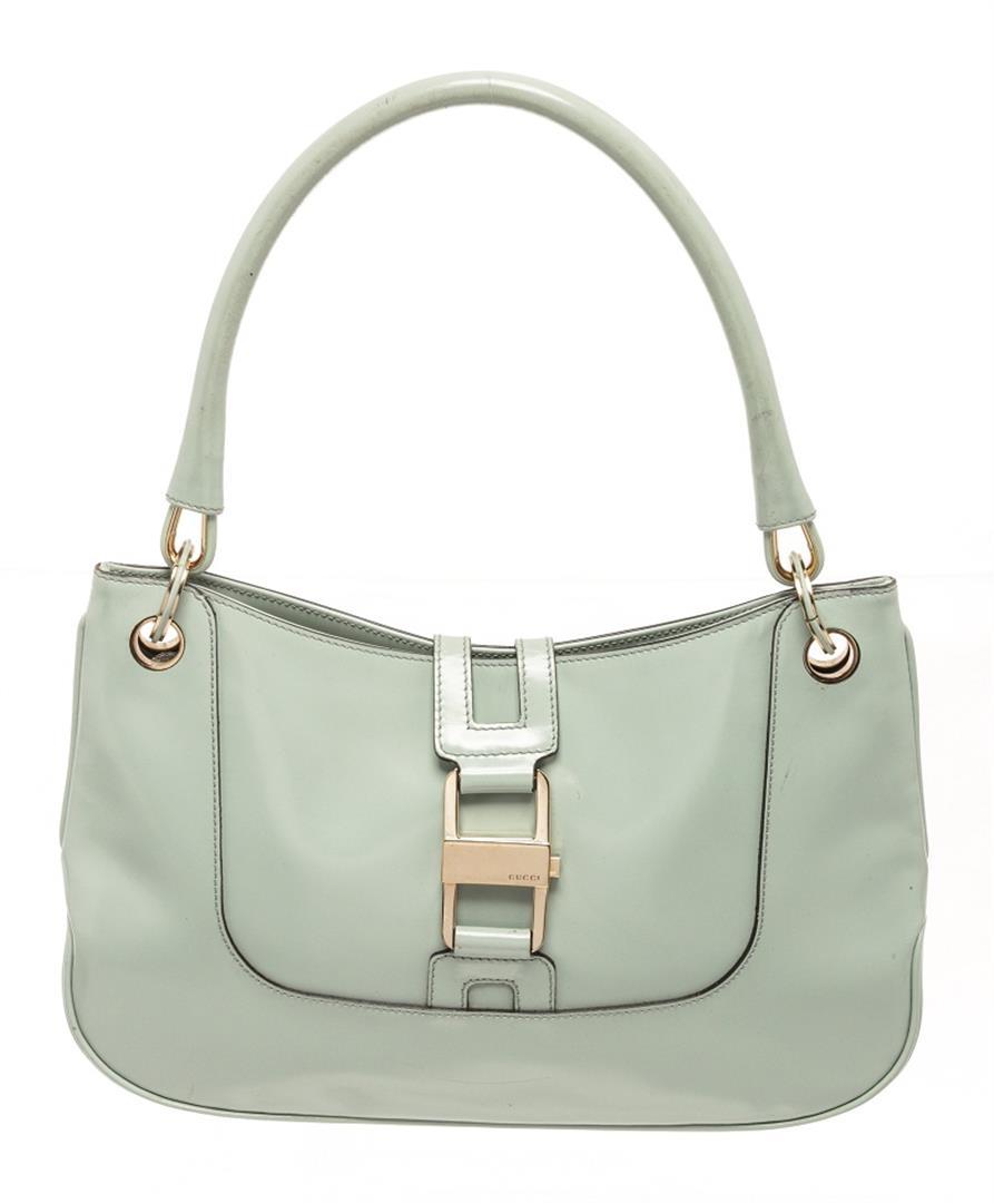 Gucci Blue Leather Lady Lock Shoulder Bag