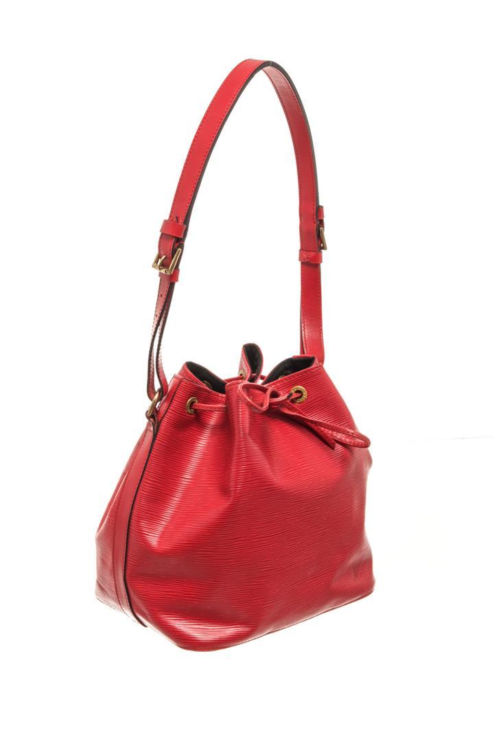 Louis Vuitton Red Epi Leather Petit Noe Bucket Bag