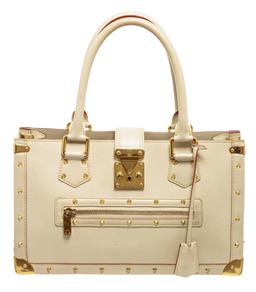 Louis Vuitton White Leather Le Fabuleux Shoulder Bag