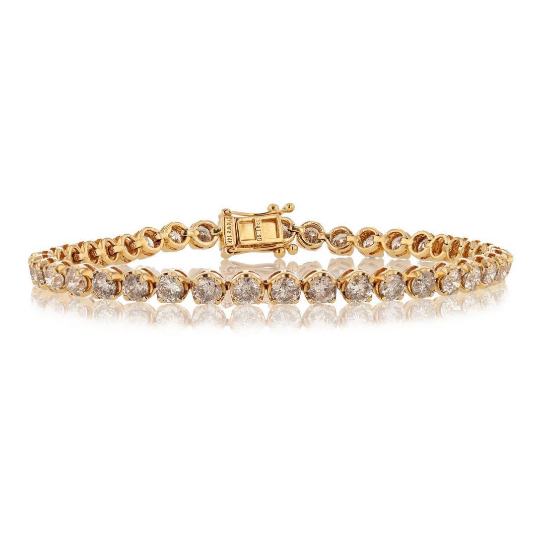 9.18 ctw Diamond 14K Yellow Gold Tennis Bracelet