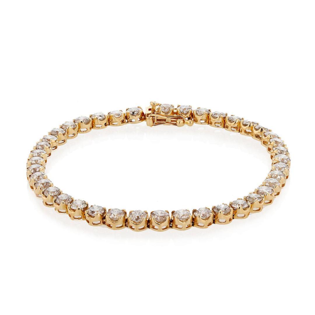 9.18 ctw Diamond 14K Yellow Gold Tennis Bracelet