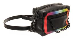 Louis Vuitton Mini Black Rainbow Taiga Leather Soft trunk Shoulder Bag