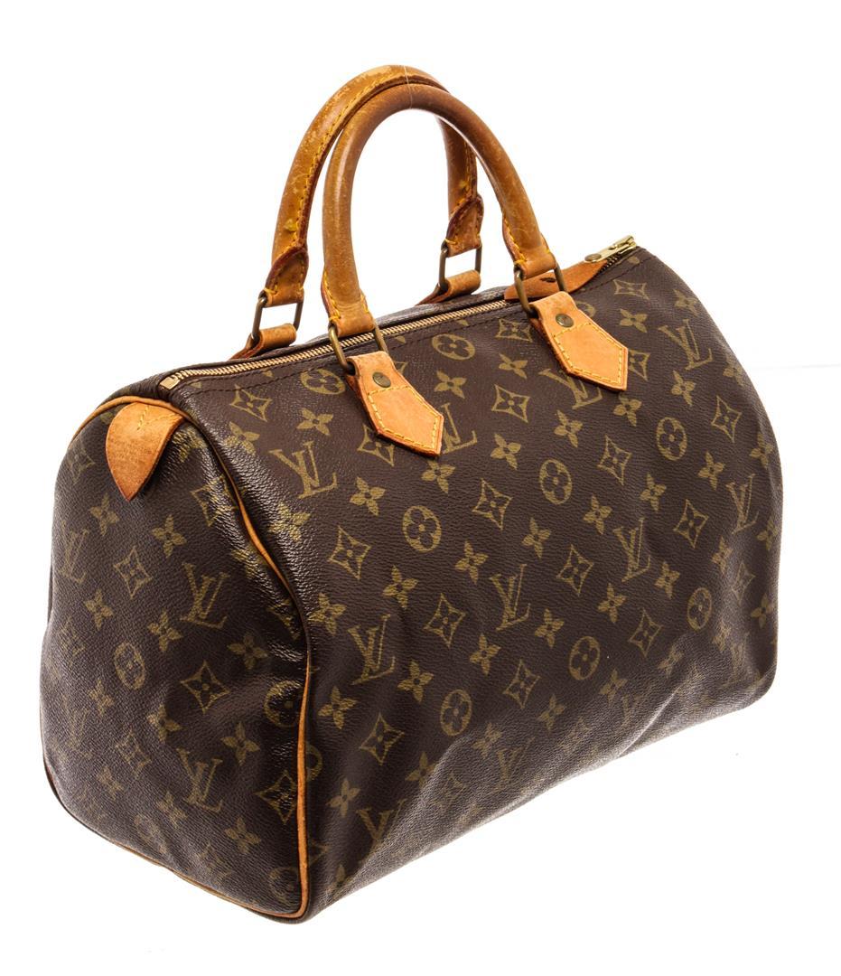 Louis Vuitton Brown Monogram Canvas Speedy 30 Satchel Bag