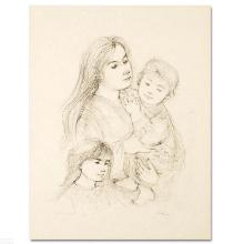 Robert with Mother and Sister by Hibel (1917-2014)