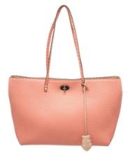 Fendi Pink Leather Selleria Tote Bag