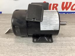 New Unused TEFC AC Induction Electric Motor, 1 Hp 230 Volt 1 Phase, 3450 rpm