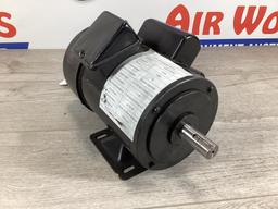 New Unused TEFC AC Induction Electric Motor, 1 Hp 230 Volt 1 Phase, 3450 rpm