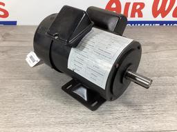 New Unused TEFC AC Induction Electric Motor, 1 Hp 230 Volt 1 Phase, 3450 rpm