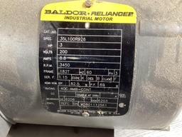 Baldor-Reliance 3 Hp 200 Volt 3 Phase Electric Motor, 3450 rpm, Used