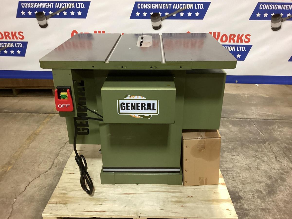 New Unused General Model 850 MI 10" Left Tilting Arbor Saw